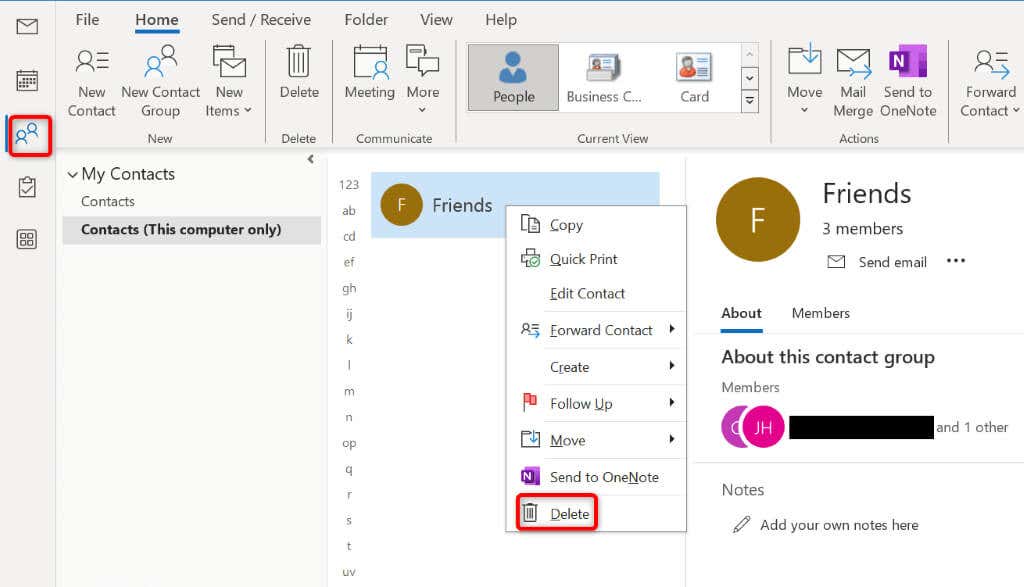 Cách tạo nhóm email trong Microsoft Outlook hình 10