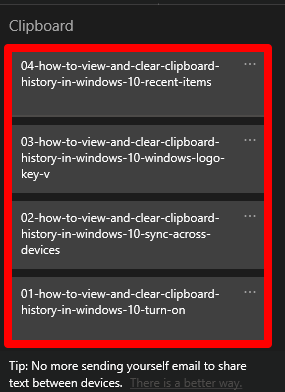 Cách xem hình ảnh Lịch sử Clipboard của Windows 10
